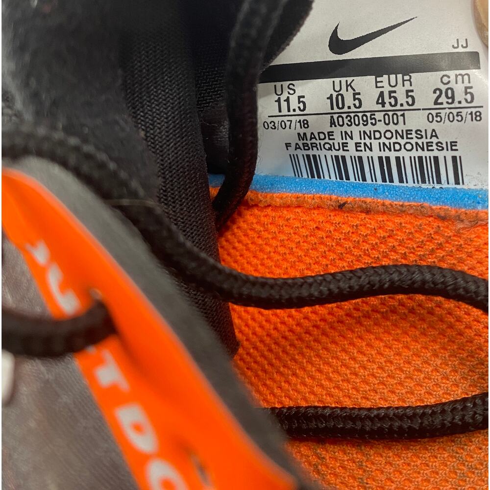 Nike Exp X14 SE men size 11.5 just do it Gray Orange Running Sneakers AO3095 - Picture 6 of 6